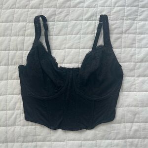 Black Lace Corset Top